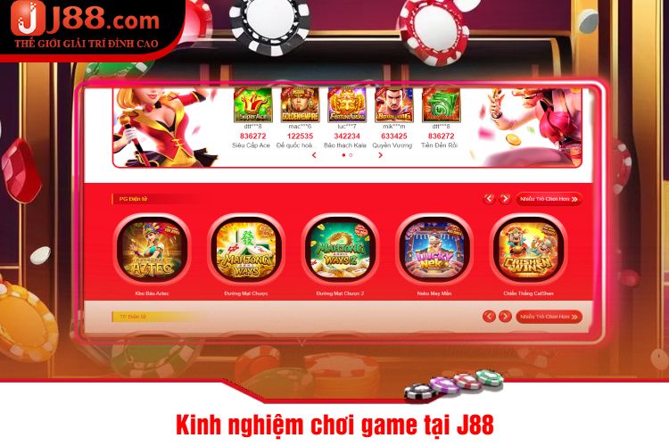 Kinh nghiệm chơi game tại J88